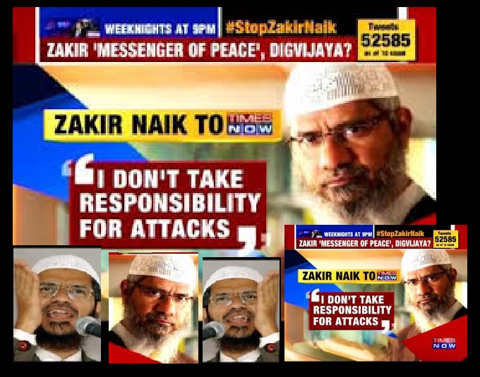 Zakir says he cannot take responsibility